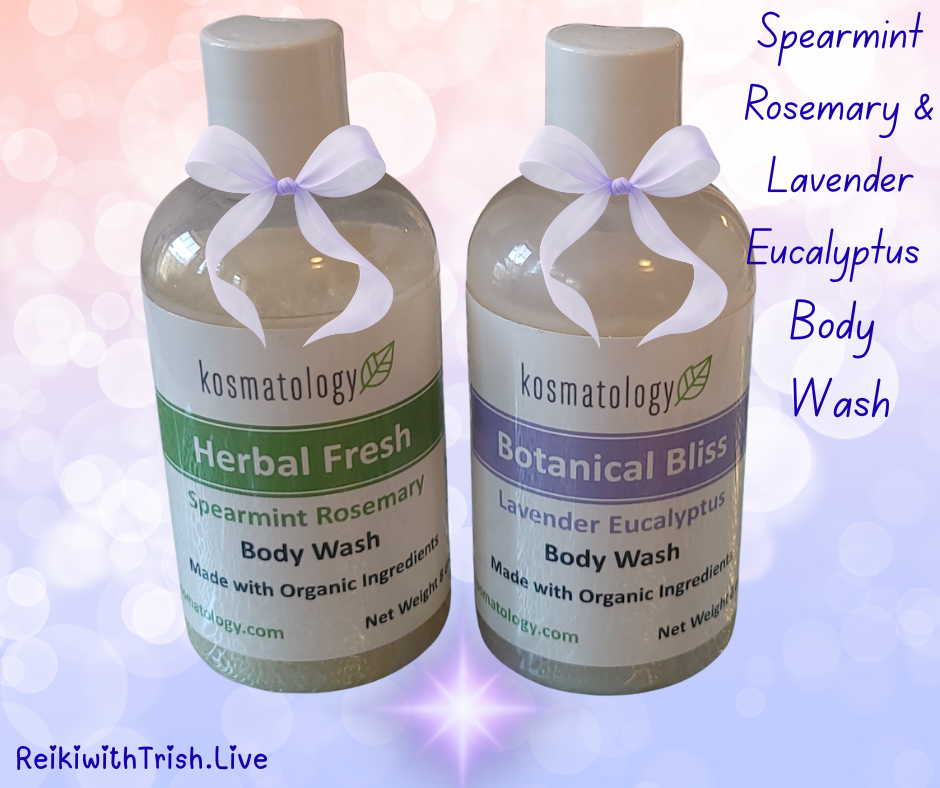 kosmatology, body wash, botanical bliss, herbal fresh, lavender eucalyptus body wash, spearmint rosemary body wash